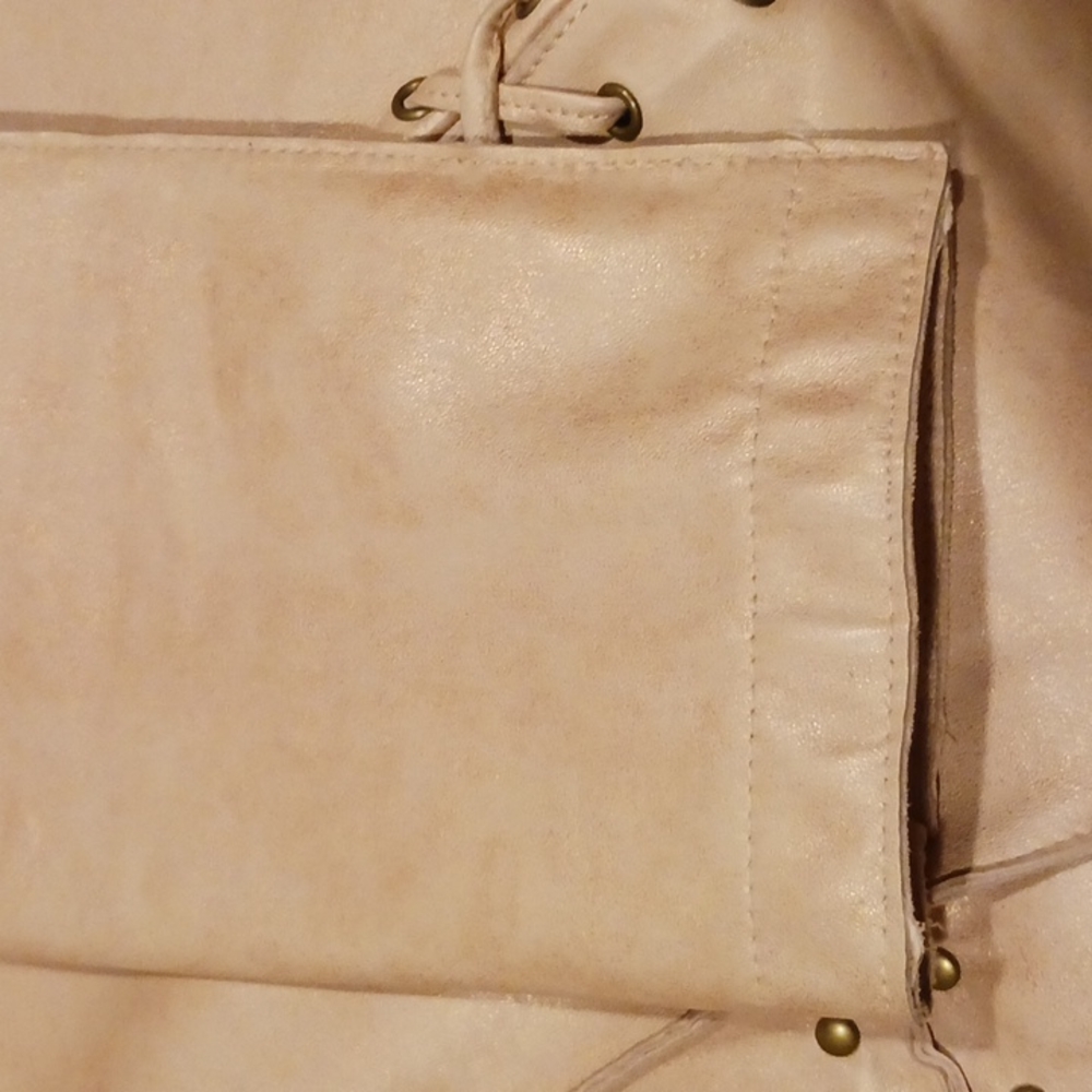 PER SE Tan Leather Jacket (#505399 Per Dreamweaver) Size 8 -- EUC - Picture 9 of 11